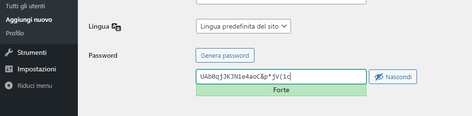 password complessa